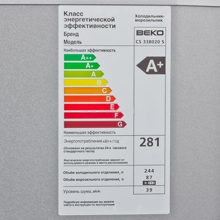 clasa energetică a frigiderului